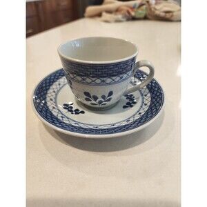 Royal Copenhagen Tranquebar Blue Espresso Cup & Saucer 2124